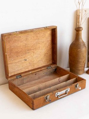 petite valise en bois, boite d'atelier