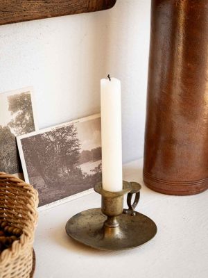 bougeoir en laiton vintage
