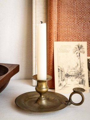 bougeoir en laiton vintage