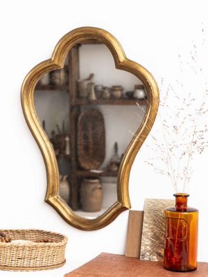 Miroir dorée vintage 50cm
