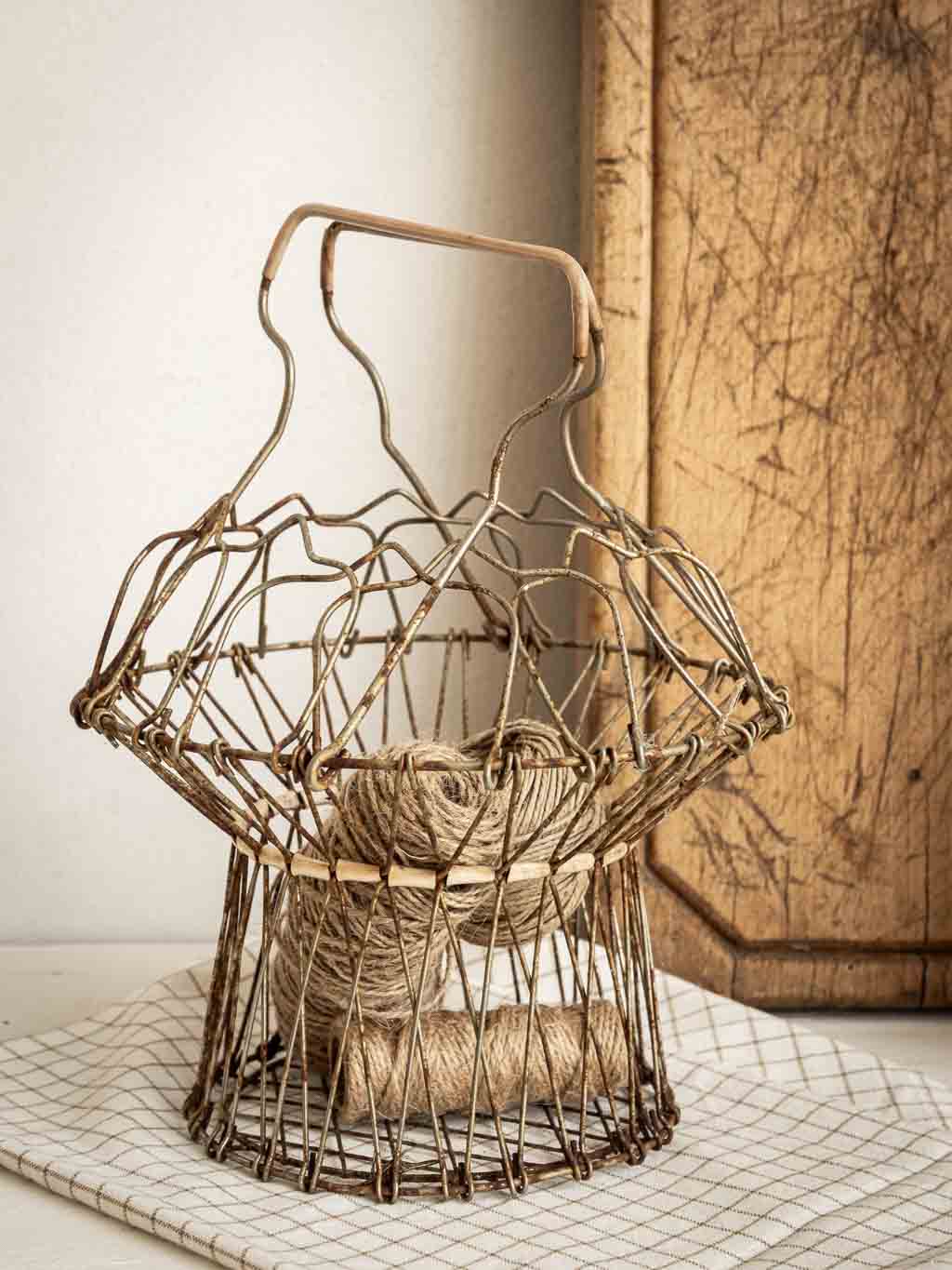 ancien panier à salade en metal pour essorer