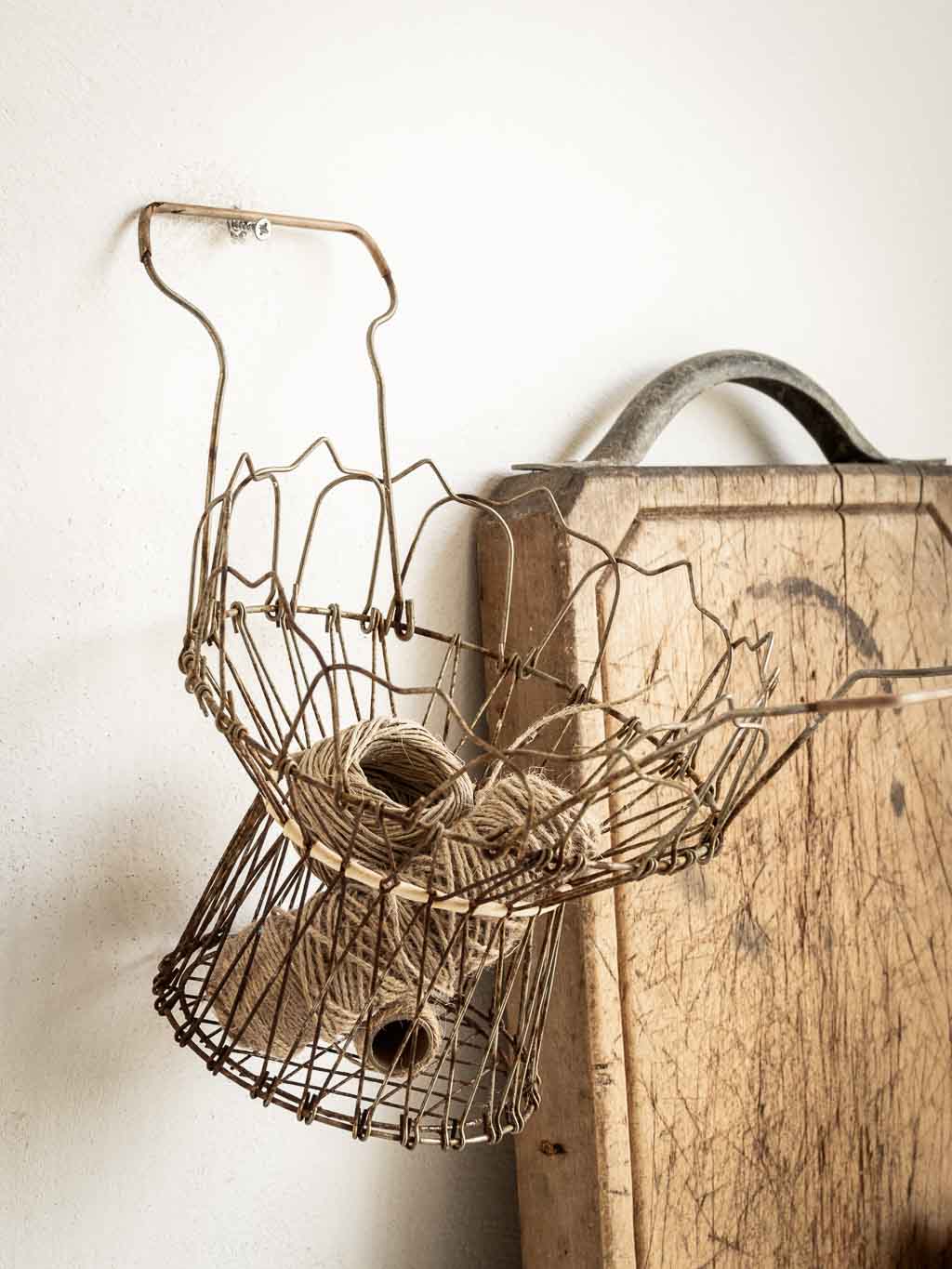 ancien panier à salade en metal pour essorer
