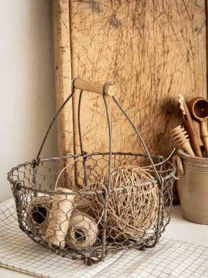 petit panier en métal grillage