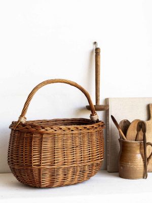 panier en osier vintage