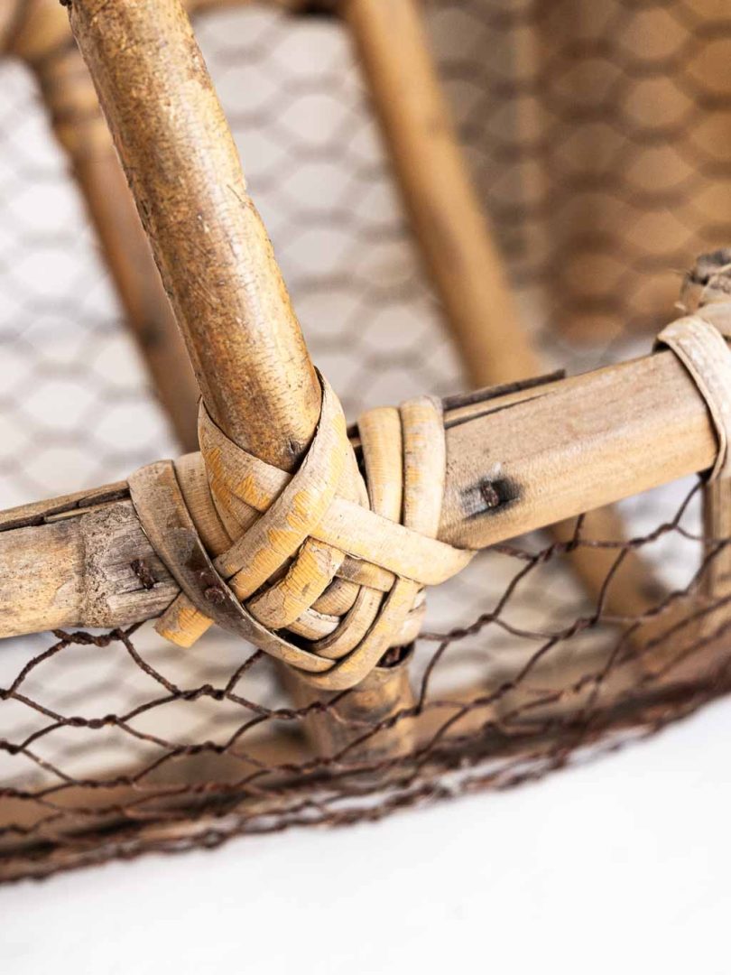 Petit panier bambou et métal grillagé – Image 5