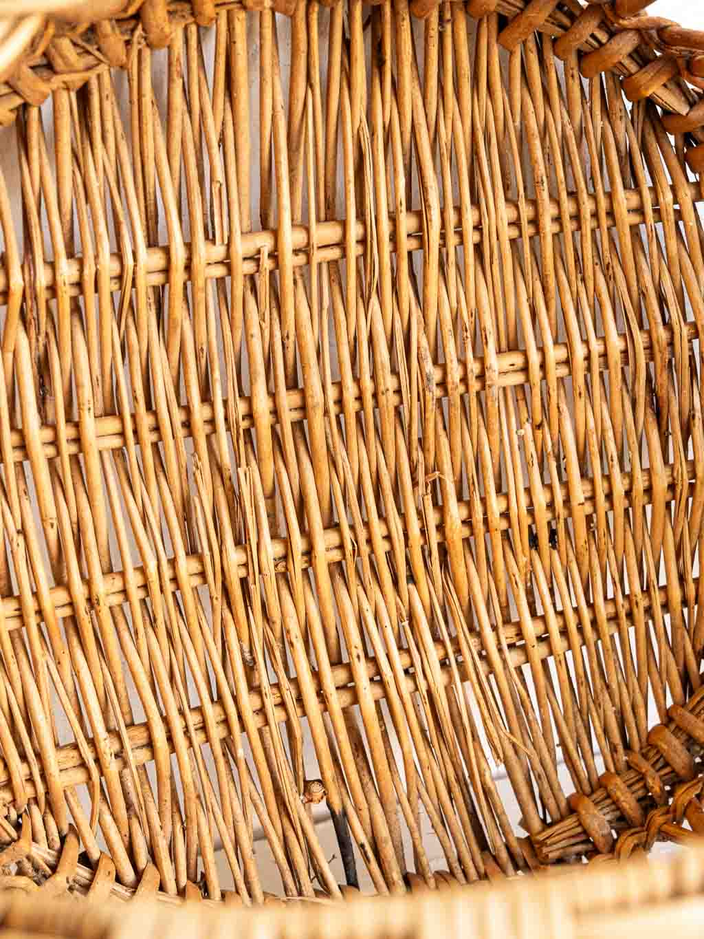 Panier vintage rond en osier