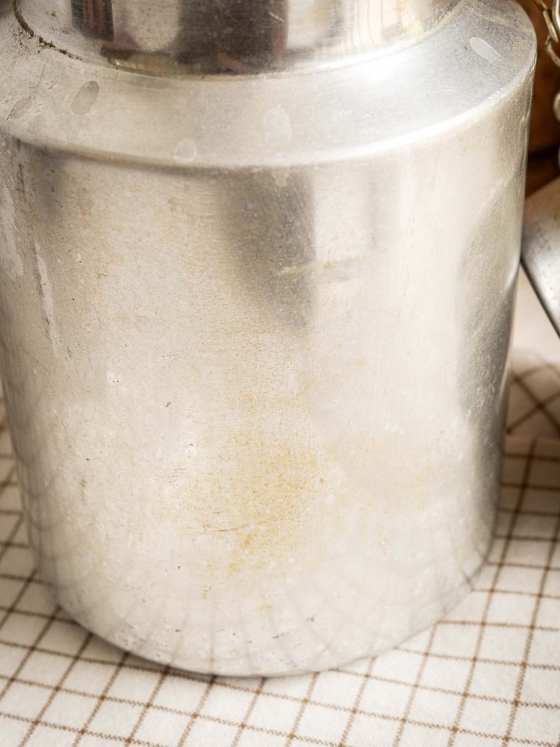 pot à lait, laitière vintage en aluminium