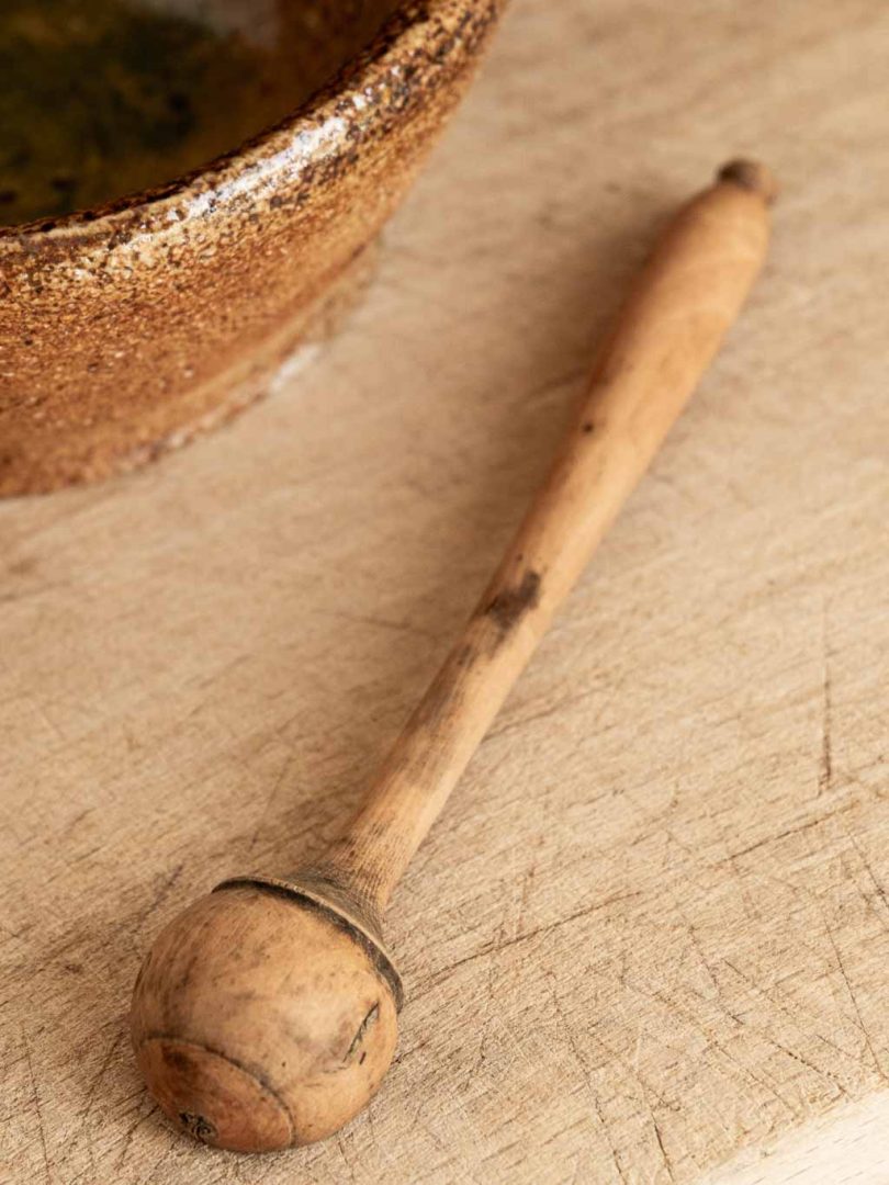 mini cuillère à sel en bois