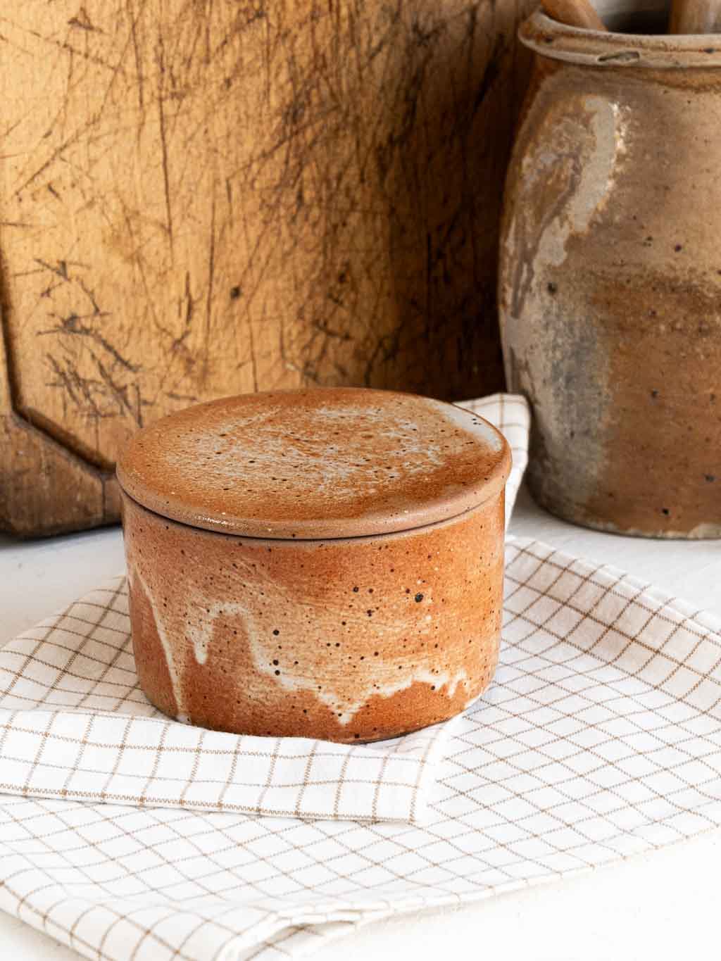 Beurrier à eau breton en céramique (grès)