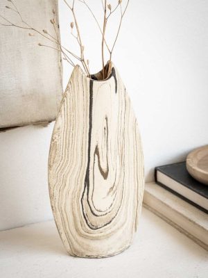 vase en terre mêlée bicolore
