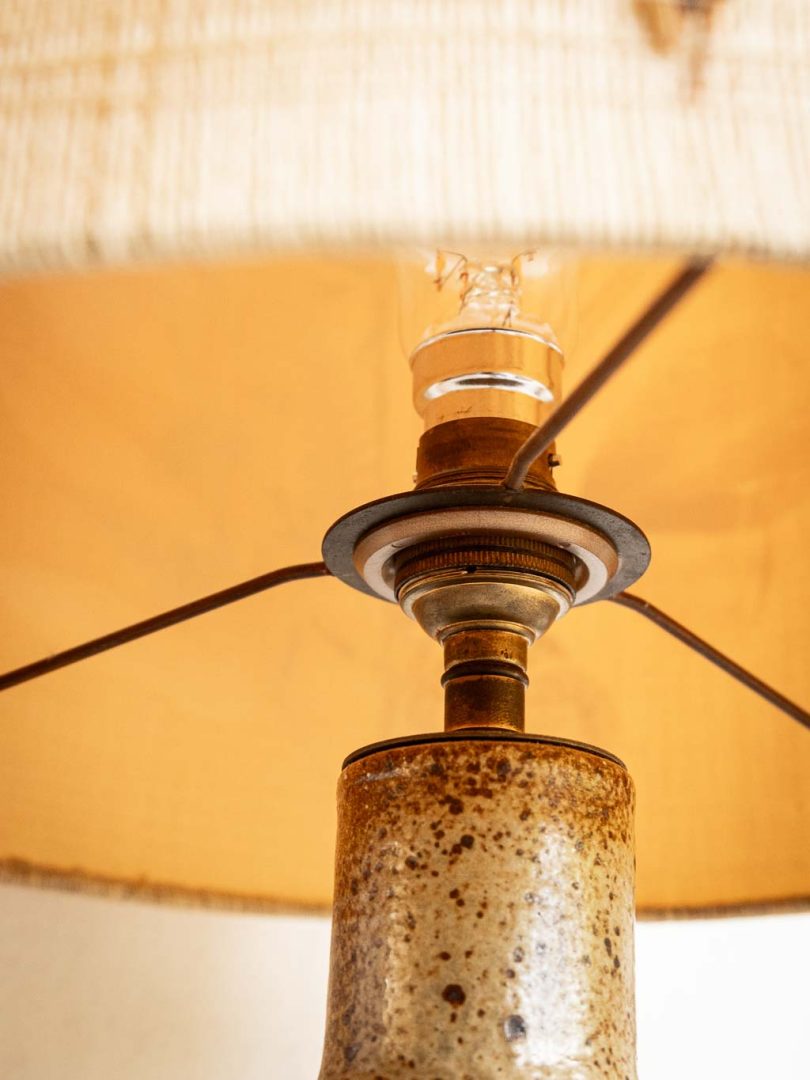 Grande lampe vintage en grès - 60 cm – Image 7