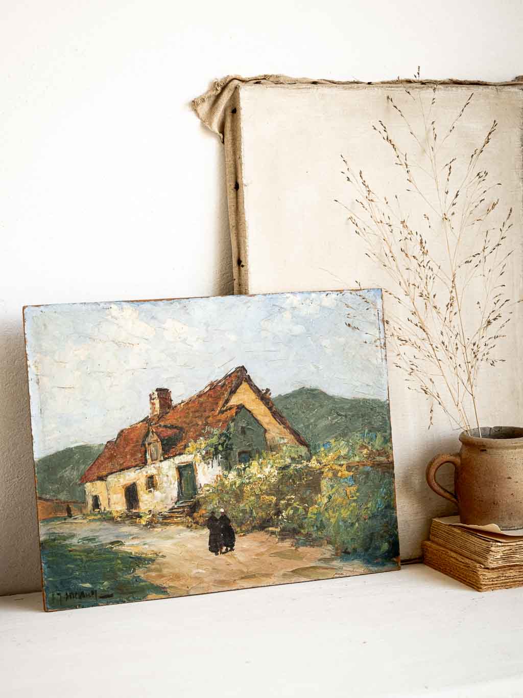 huile sur panneau Deschamps