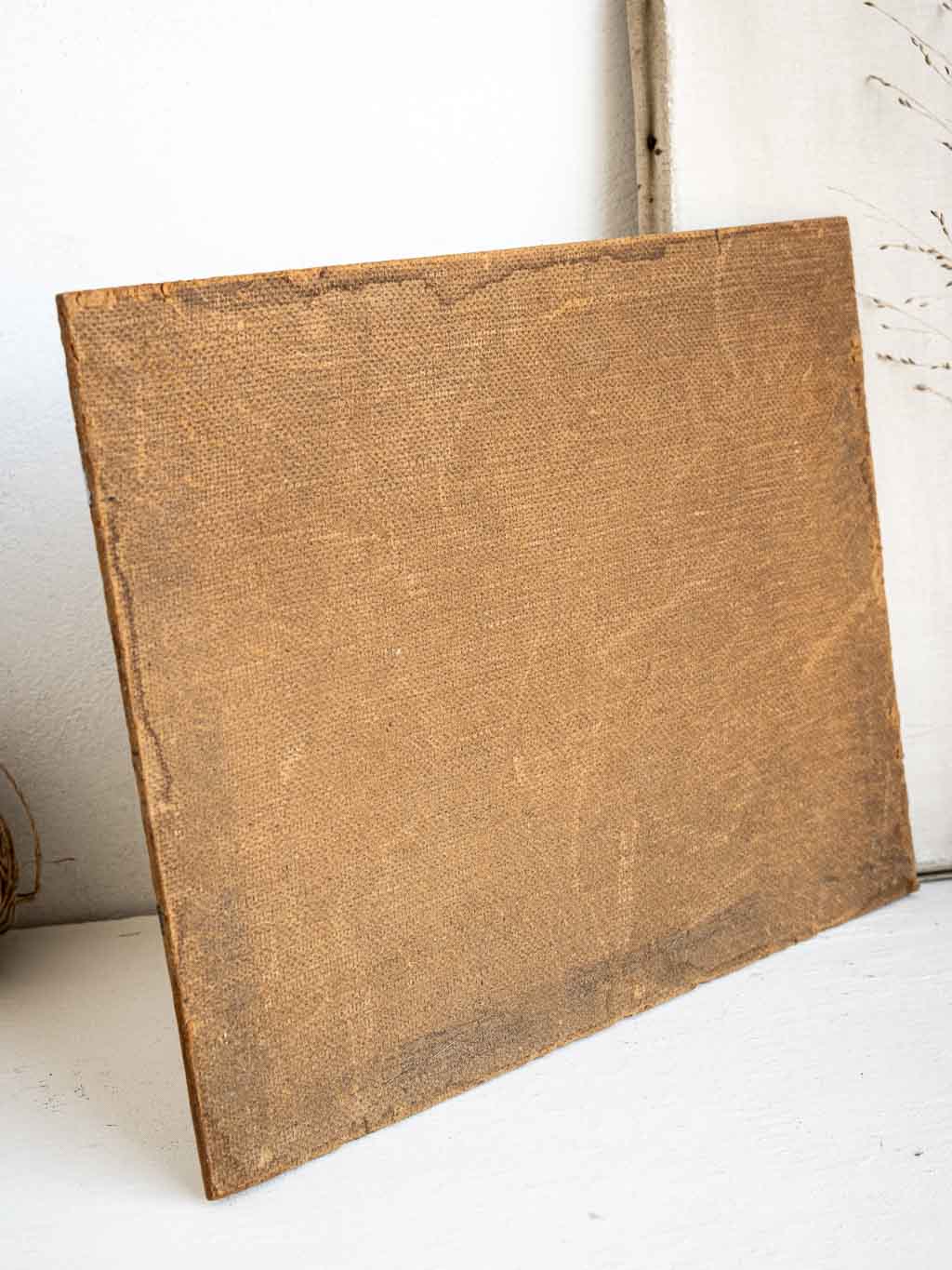 peinture huile sur bois Gabriel Deschamps scène rurale