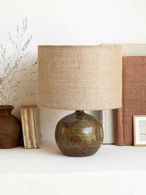 Lampe en grès moucheté pyrité, Guy Baudat