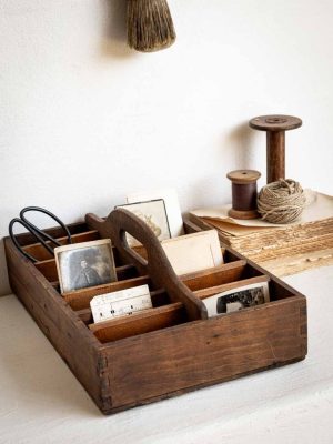 casier rangement ancien en bois 13 cases