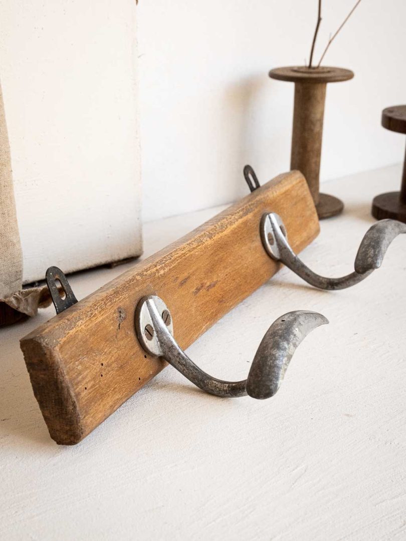 porte manteaux vintage en bois et métal