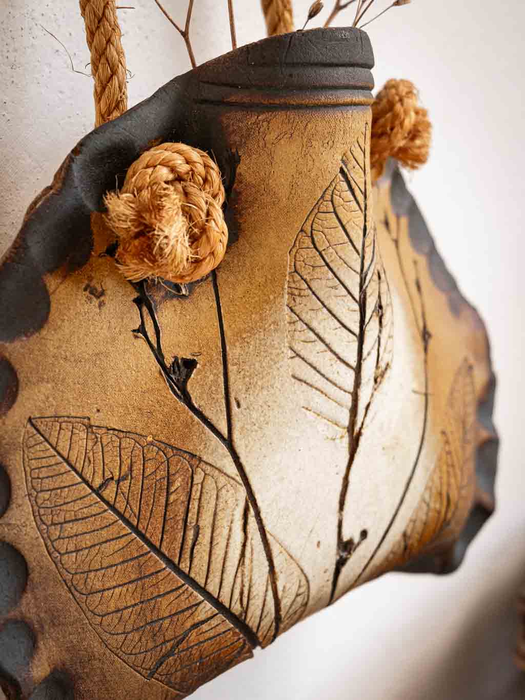 vase mural herbier empreintes végétaux