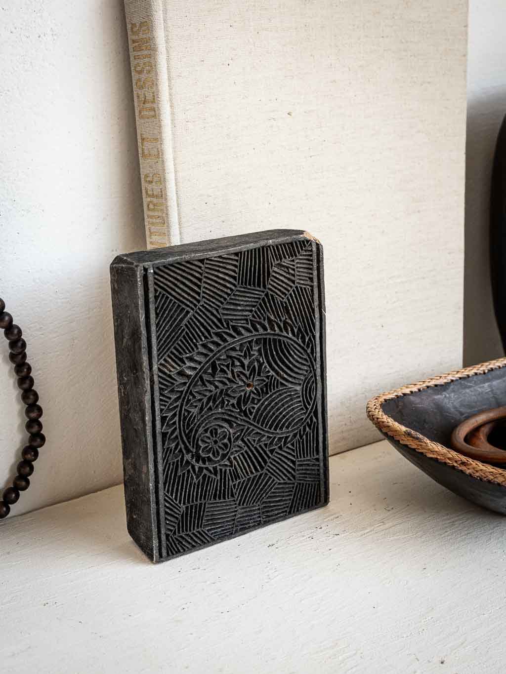 Block print, tampon encreur indien pour motifs sur textile