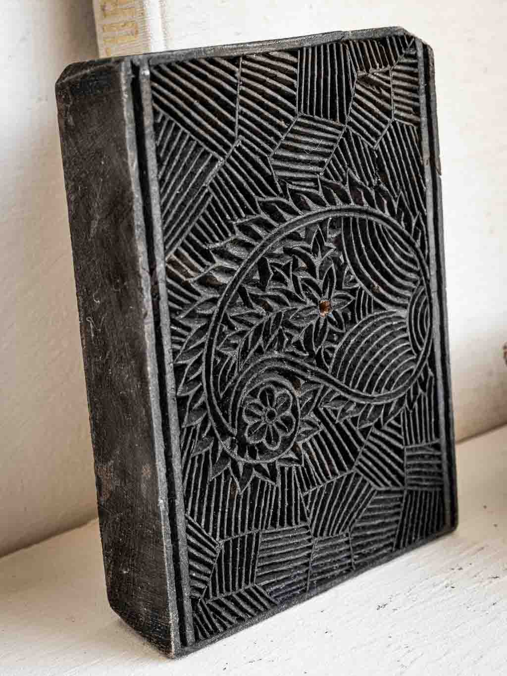 Block print, tampon encreur indien pour motifs sur textile