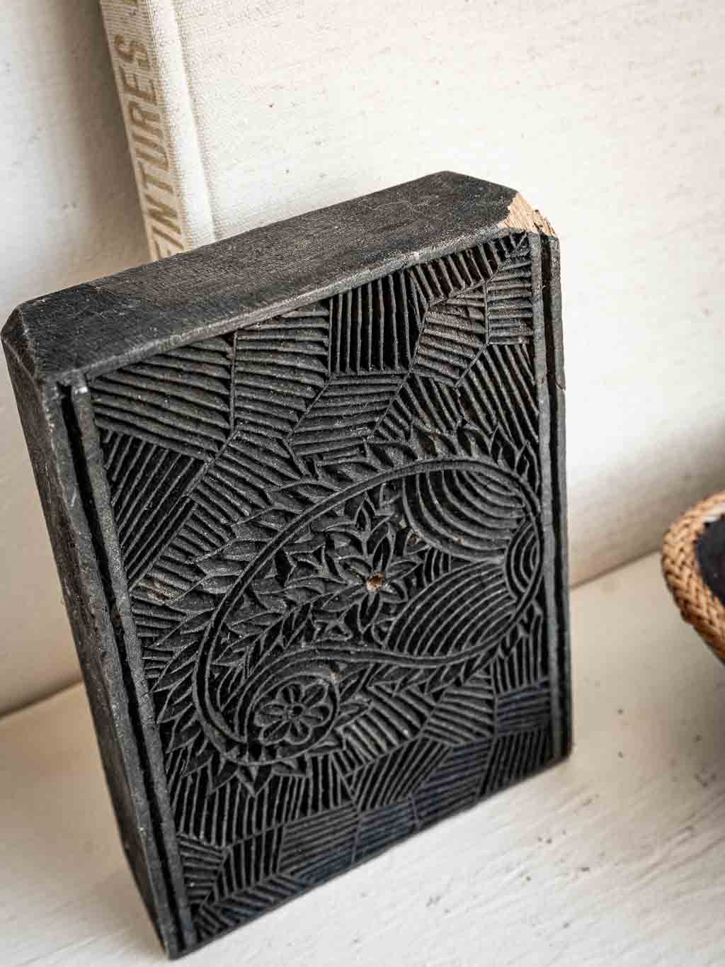 Block print, tampon encreur indien pour motifs sur textile