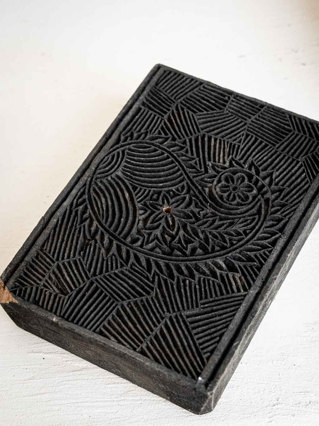 Block print, tampon encreur indien pour motifs sur textile