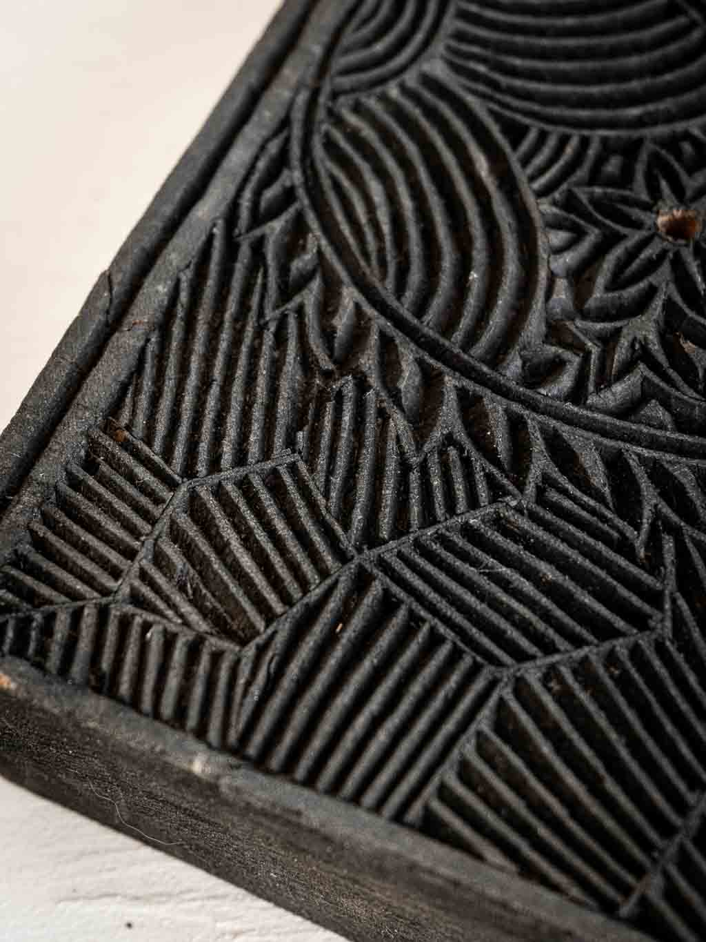 Block print, tampon encreur indien pour motifs sur textile