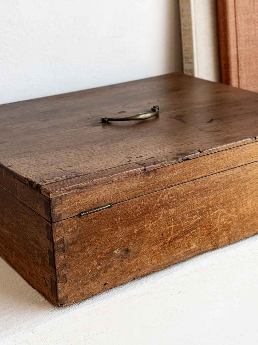 ancienne boite de rangement en bois pour ménagère argent XXeme 1900