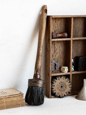grand pinceau ancien cuivre poile noirs