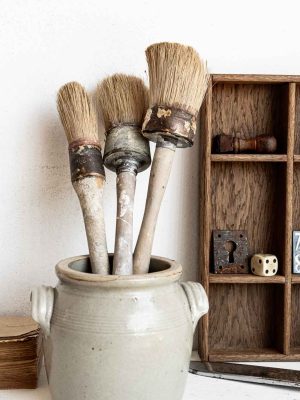 Ensemble de 3 grands pinceaux ancien