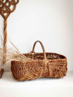 Panier 44cm en osier vintage