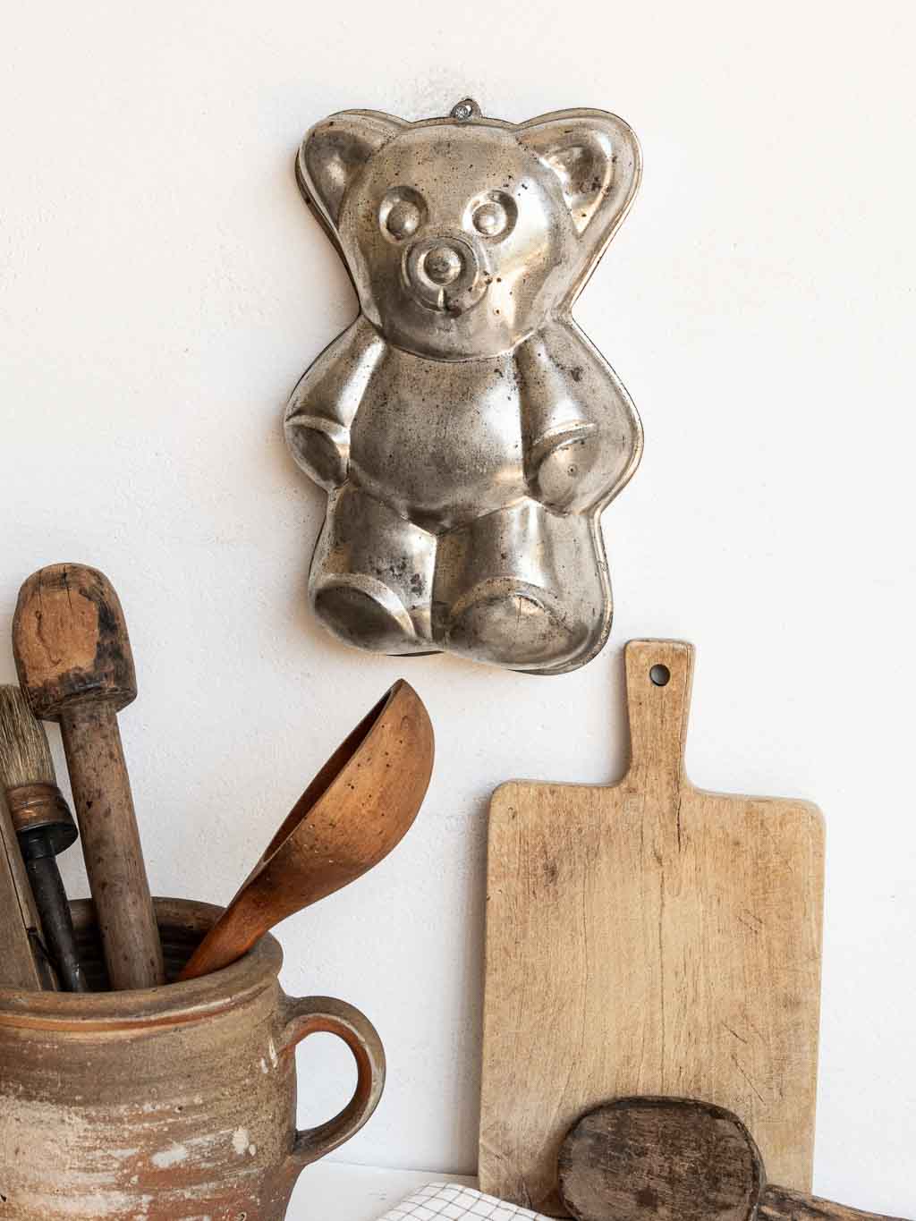 Moule à gateaux vintage ourson nounours métal