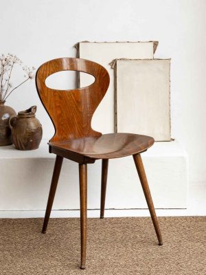 chaise vintage Baumann fourmi en bois années 1970