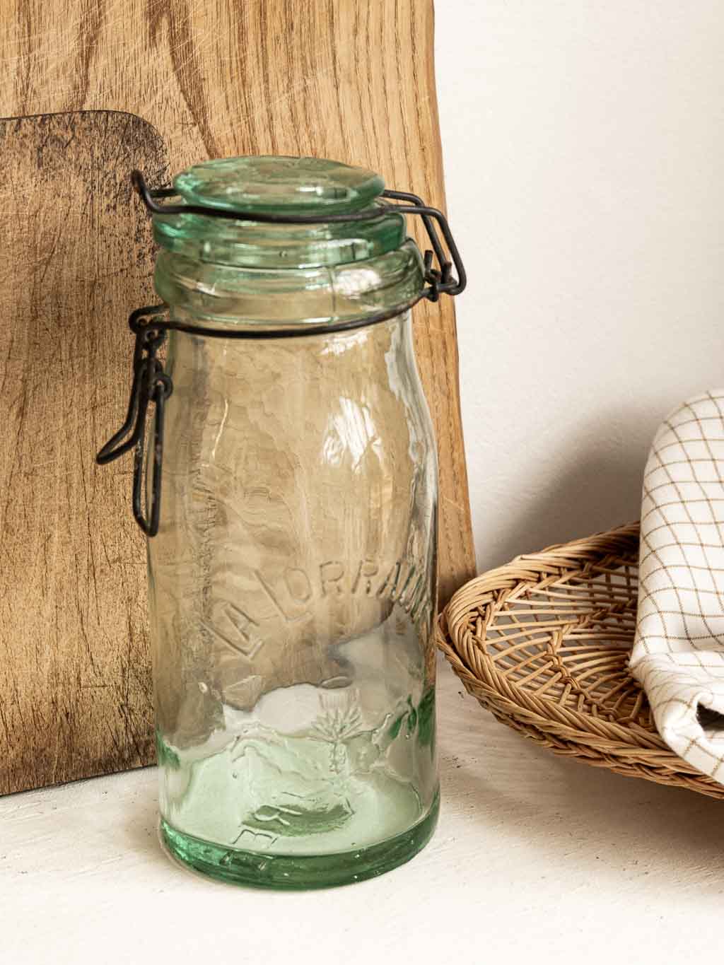 bocal en verre la lorraine vintage 1l