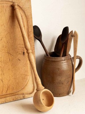 Grande cuillère à olive en bois