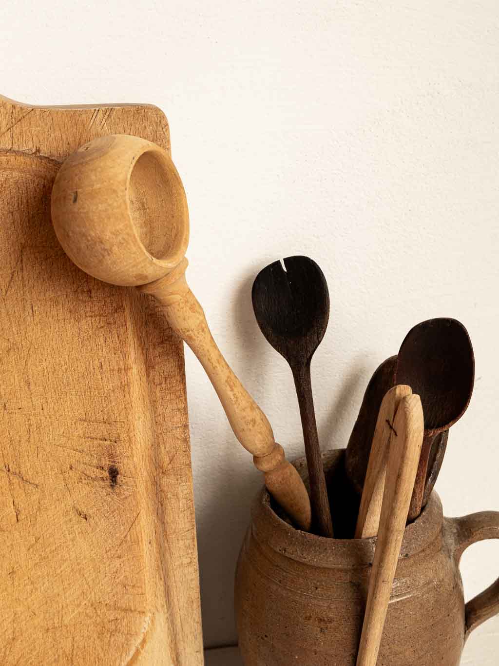 Grande cuillère à olive en bois