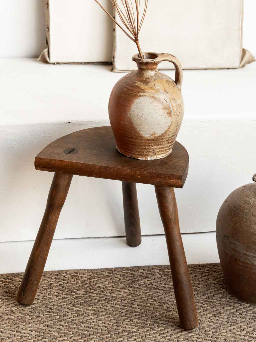 tabouret tripode de traite (vacher) en bois