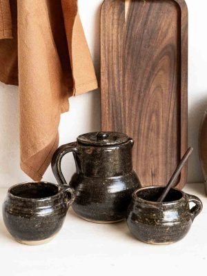 ensemble théière et tasse en grès Carry Olivier Carriquiry
