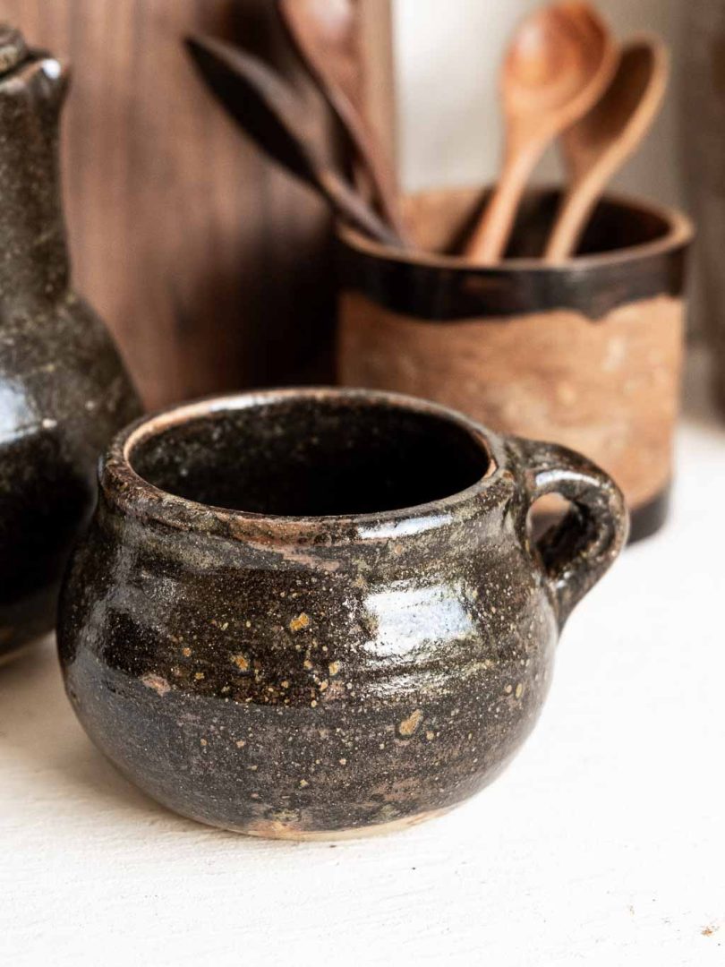 ensemble théière et tasse en grès Carry Olivier Carriquiry