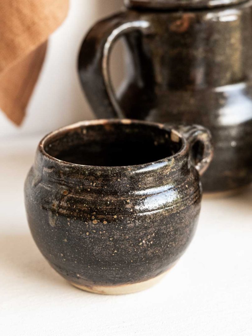 ensemble théière et tasse en grès Carry Olivier Carriquiry