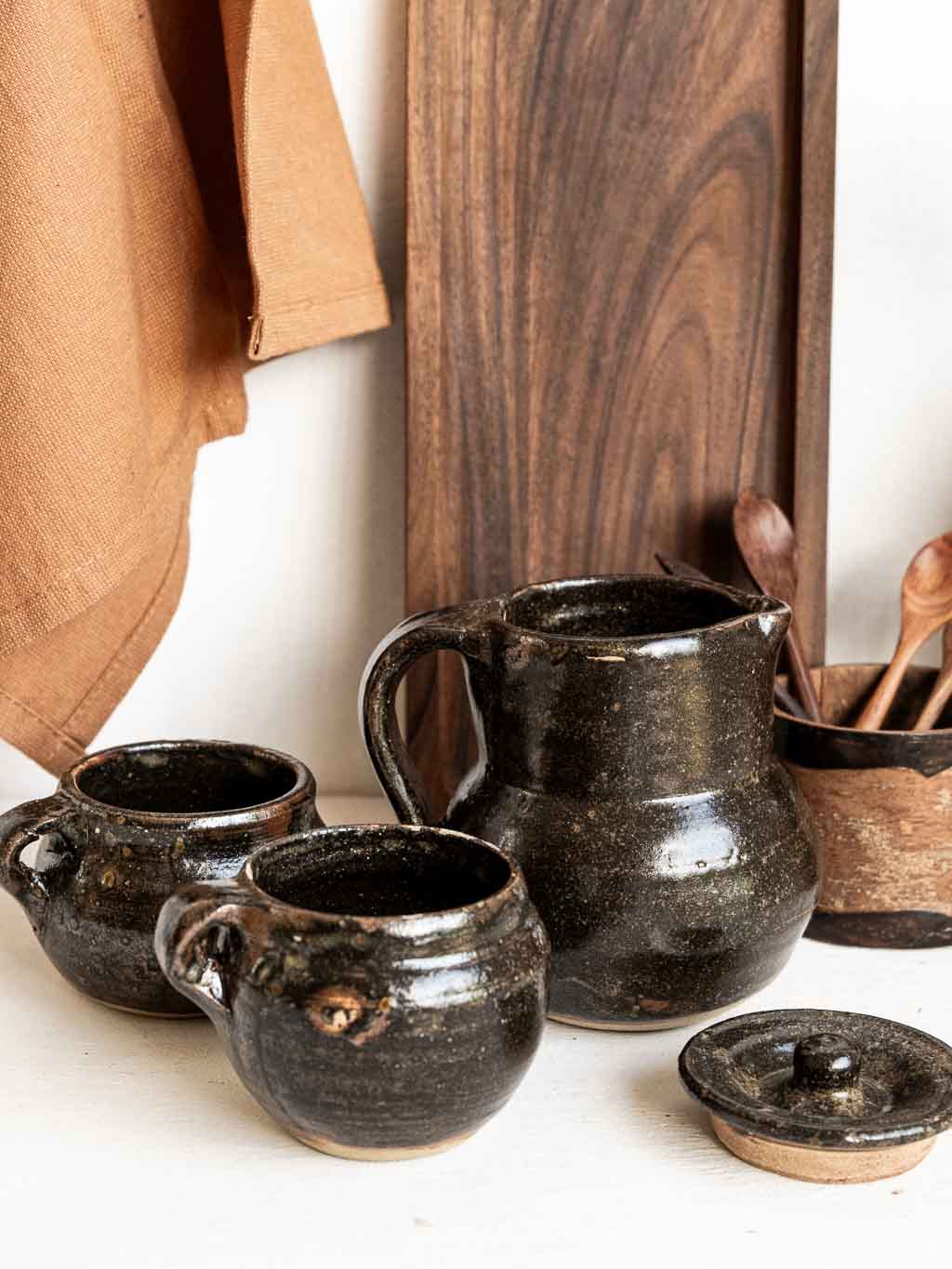 ensemble théière et tasse en grès Carry Olivier Carriquiry