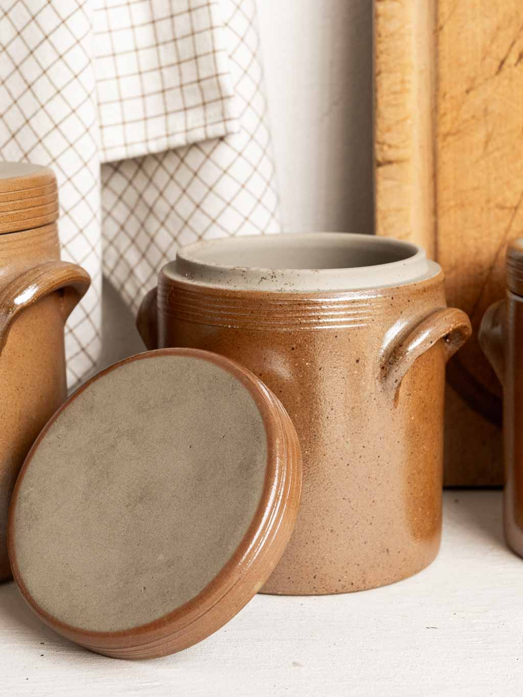 pot en grès avec couvercle bocaux grès