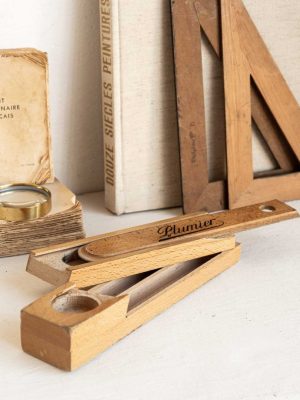 plumier vintage en bois