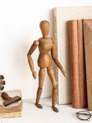 mannequin articulé en bois vintage